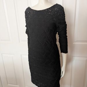 Forever 21 Elegant Black Long Sleeve Dress